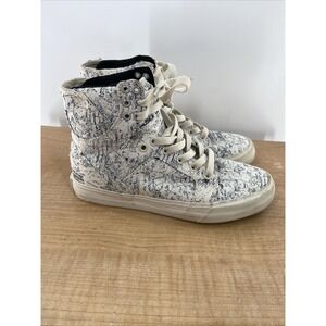 SUPRA Muska 001 Two Tone‎ High Top Blue White Sneakers Lace Up Street Size 7